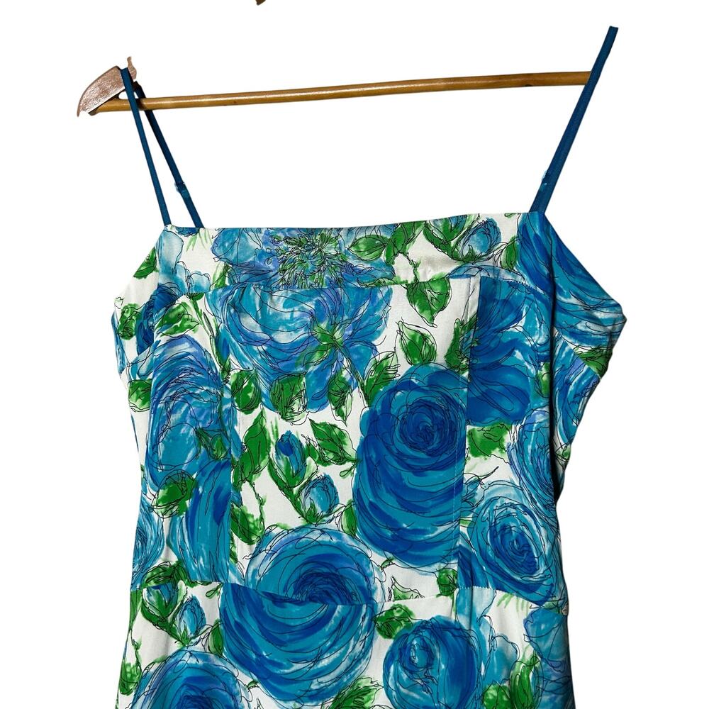 Tessuto NWT Dress Size 8 Strappy Sheath‎ Floral 90s Cocktail Coquette Fairy - Picture 2 of 10